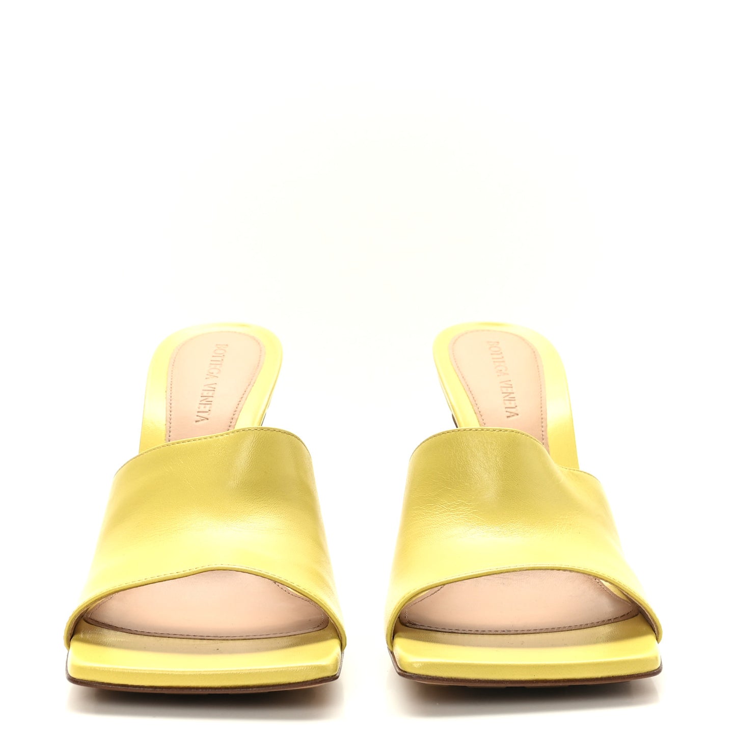 Lambskin Stretch Mule Sandals 40 Pear
