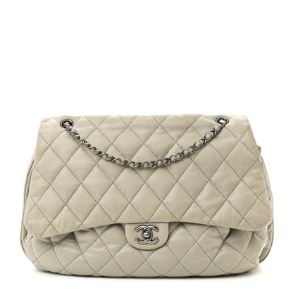 Chanel Lambskin Maxi Quilted Chanel 3 Flap Bag Grey 1 of 25