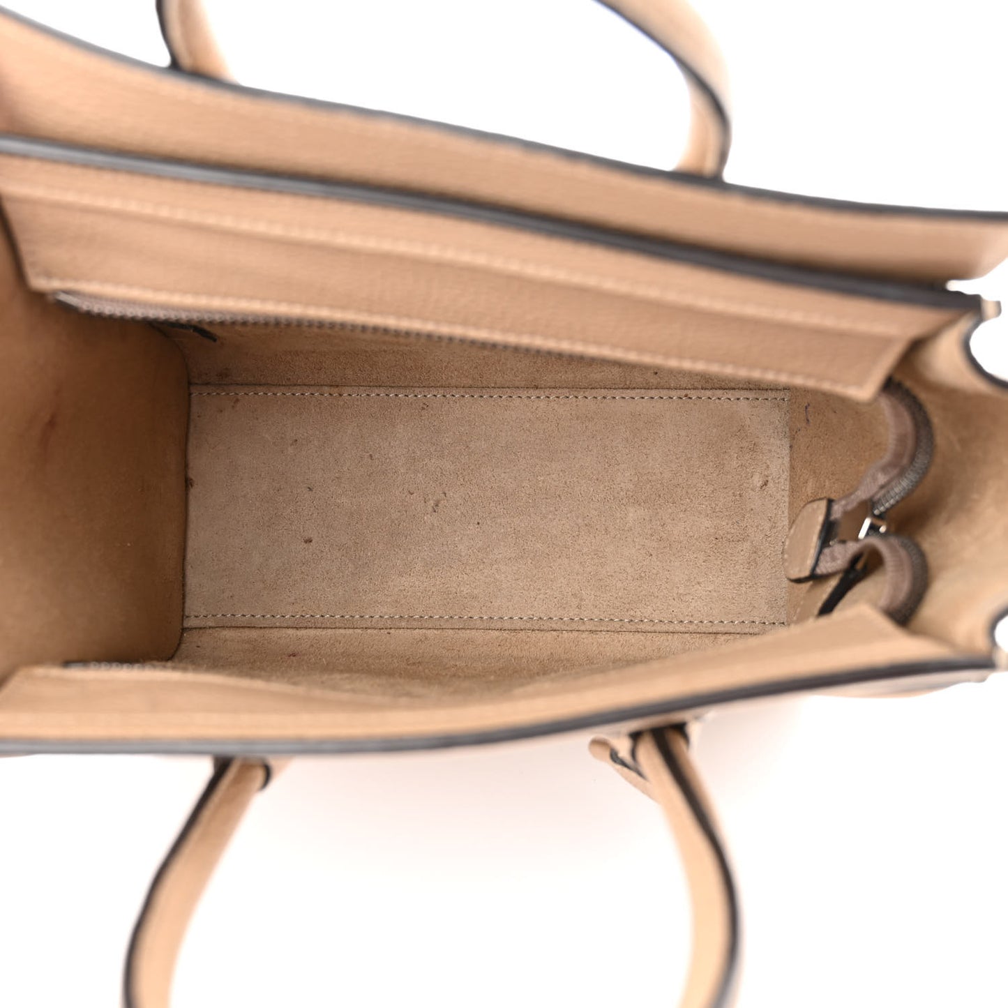Drummed Calfskin Nano Luggage Dune
