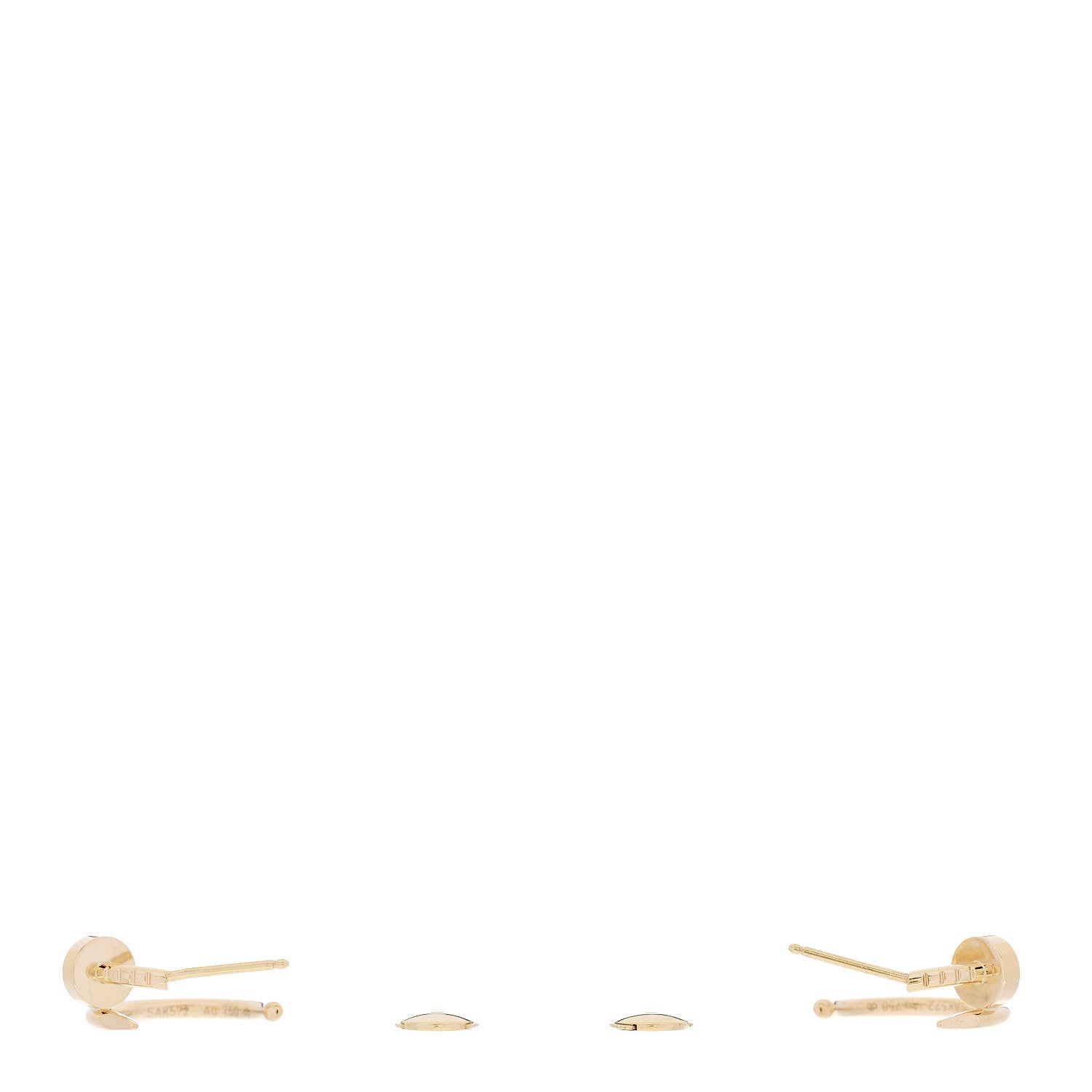 Cartier 18K Yellow Gold Juste Un Clou Hoop Earrings 3 of 6