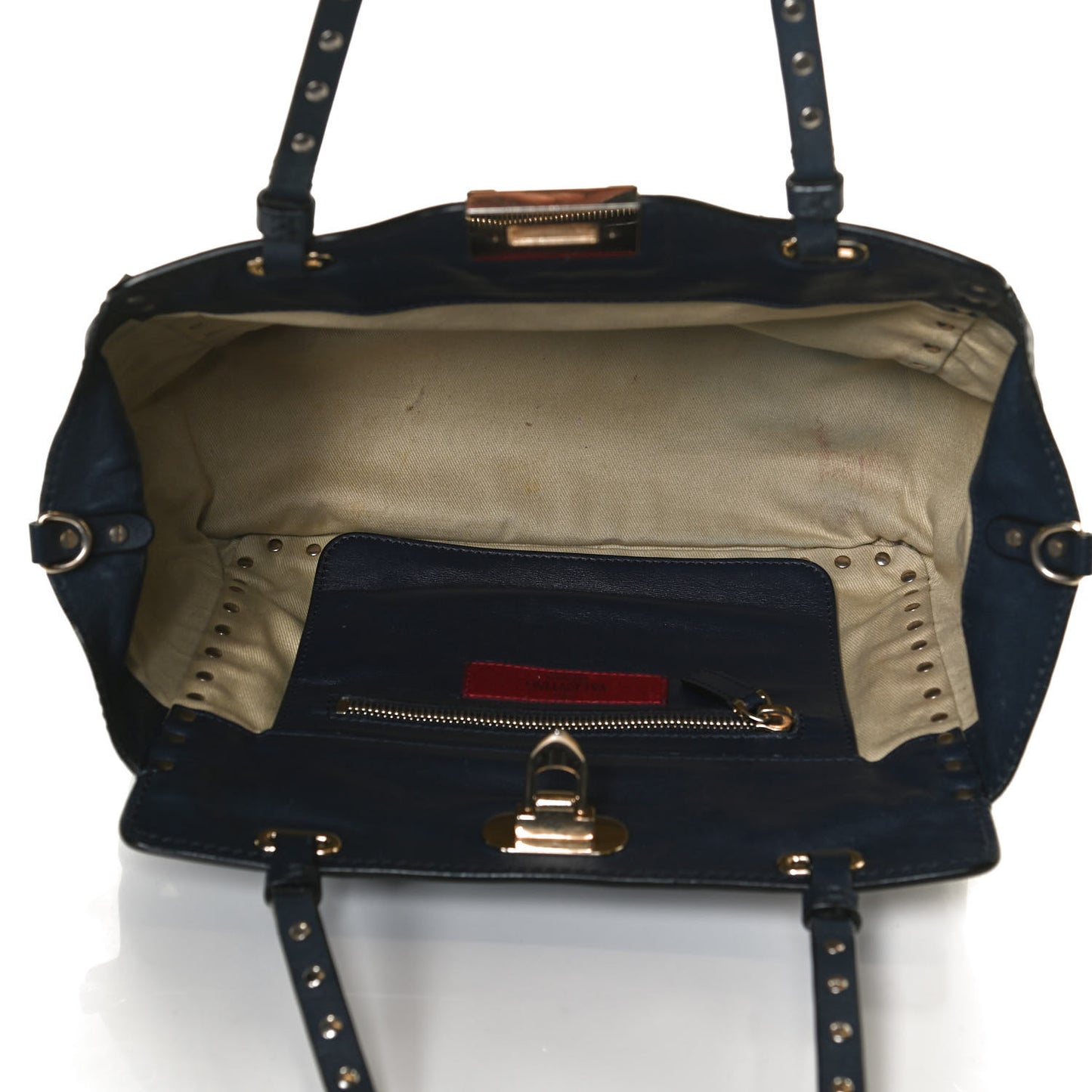 Vitello Small Rockstud Tote Marine