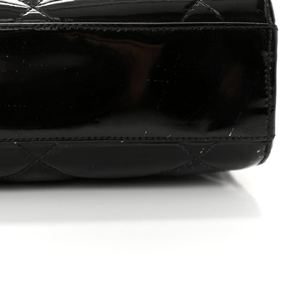 Chanel Patent Quilted Briefcase Laptop Bag Black 15 of 16