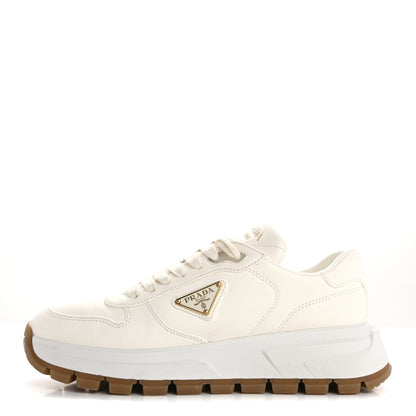 Prada Nappa Metal Triangle Logo Womens Prax 01 45mm Sneakers 40 Avorio 1 of 13