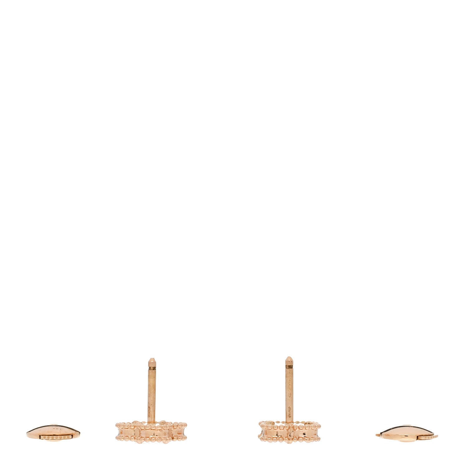 Van Cleef & Arpels 18K Rose Gold Carnelian Sweet Alhambra Earrings 3 of 5