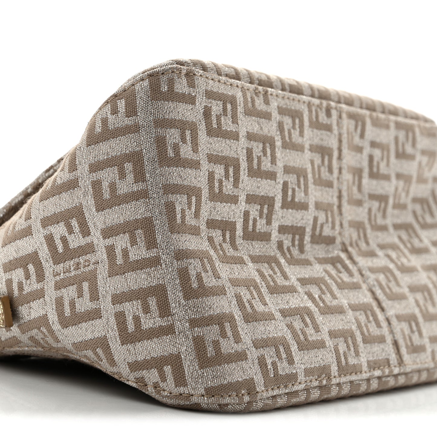 Metallic Jacquard Zucchino Suede Mini Mama Baguette Cipria Argento Grigio