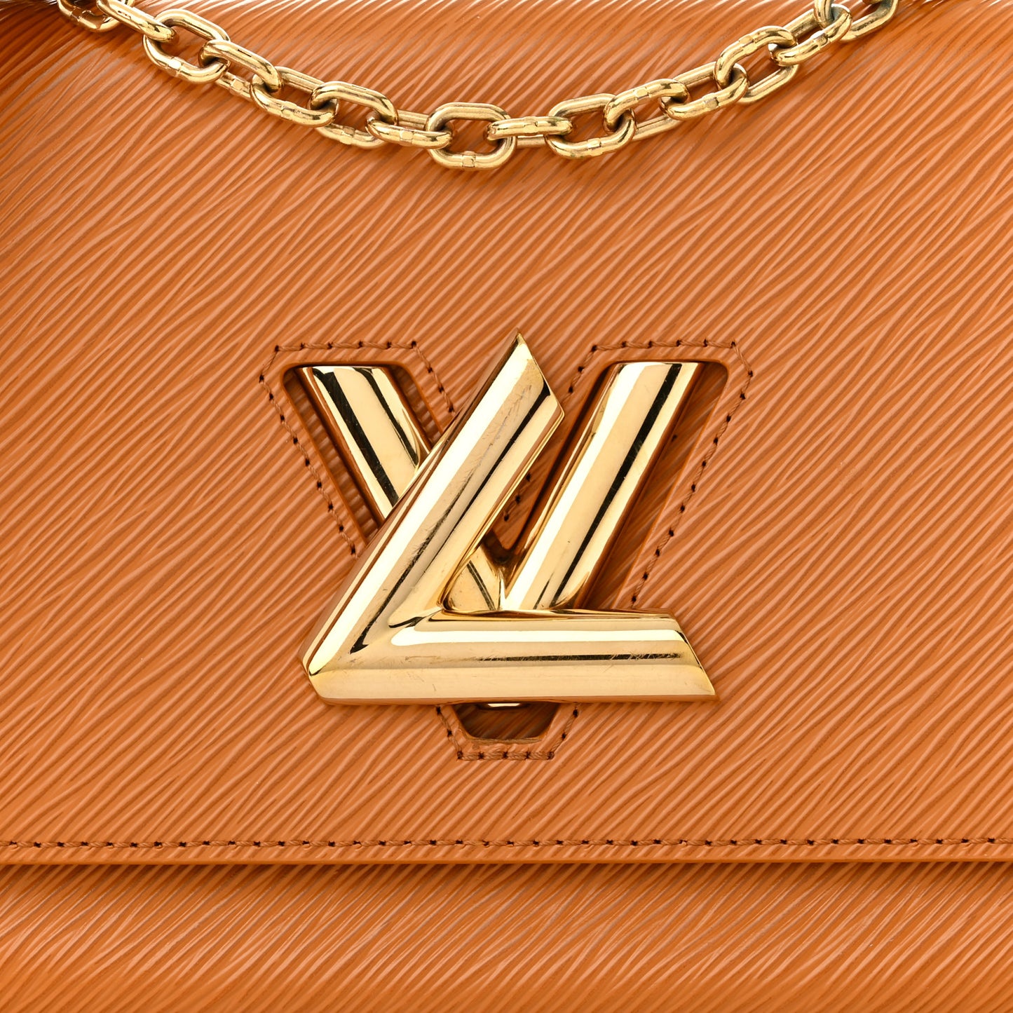 Epi Twist Shoulder Bag MM Gold Miel