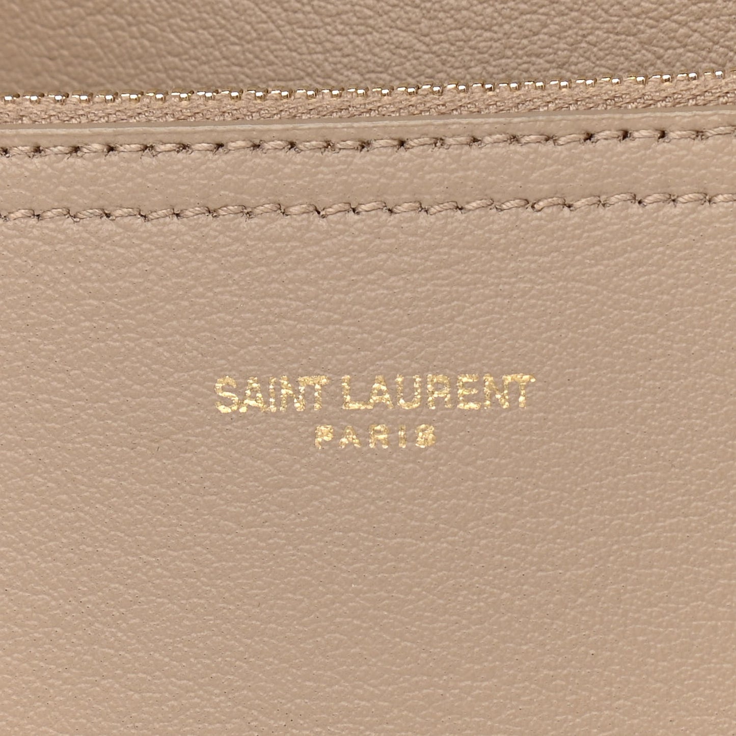 Calfskin Large Shopping Tote Dark Beige