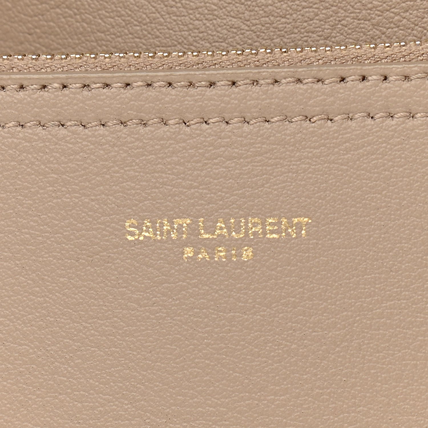 Saint Laurent Calfskin Large Shopping Tote Dark Beige 9 of 12