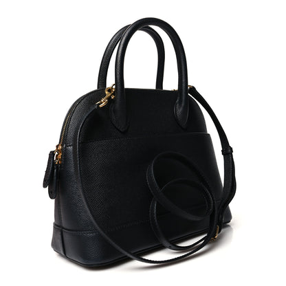Balenciaga Signature Grained Calfskin Logo S Ville Top Handle Bag Black White 4 of 13