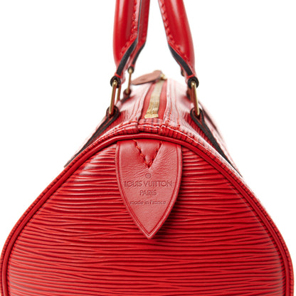 Louis Vuitton Epi Speedy 25 Castillan Red 7 of 11