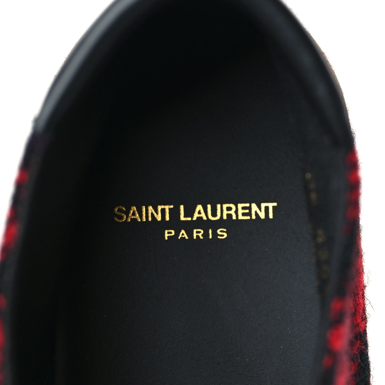 Saint Laurent Tweed Ace Mid Top Sneakers 41 Red 7 of 8