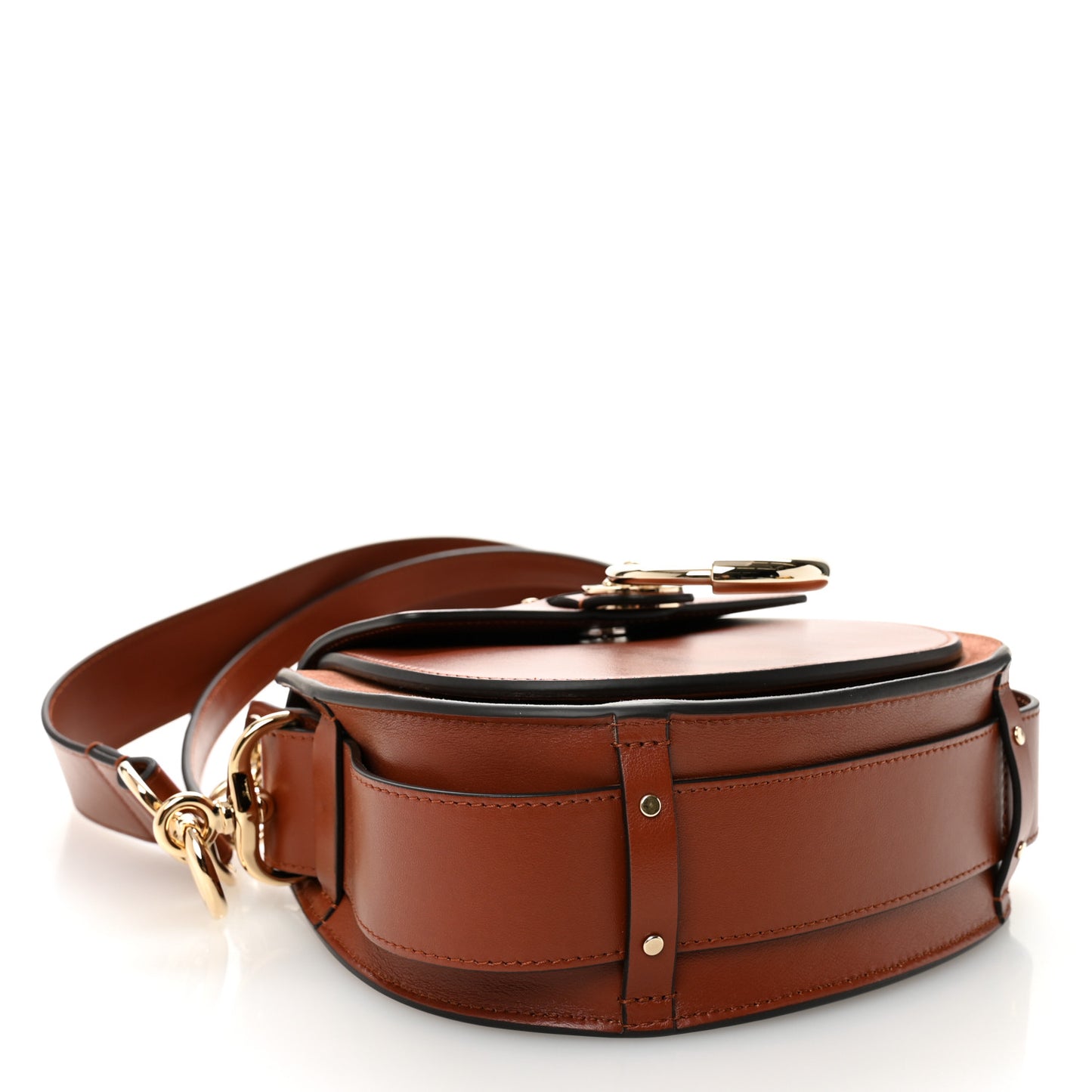 Calfskin Small Tess Bag Sepia Brown