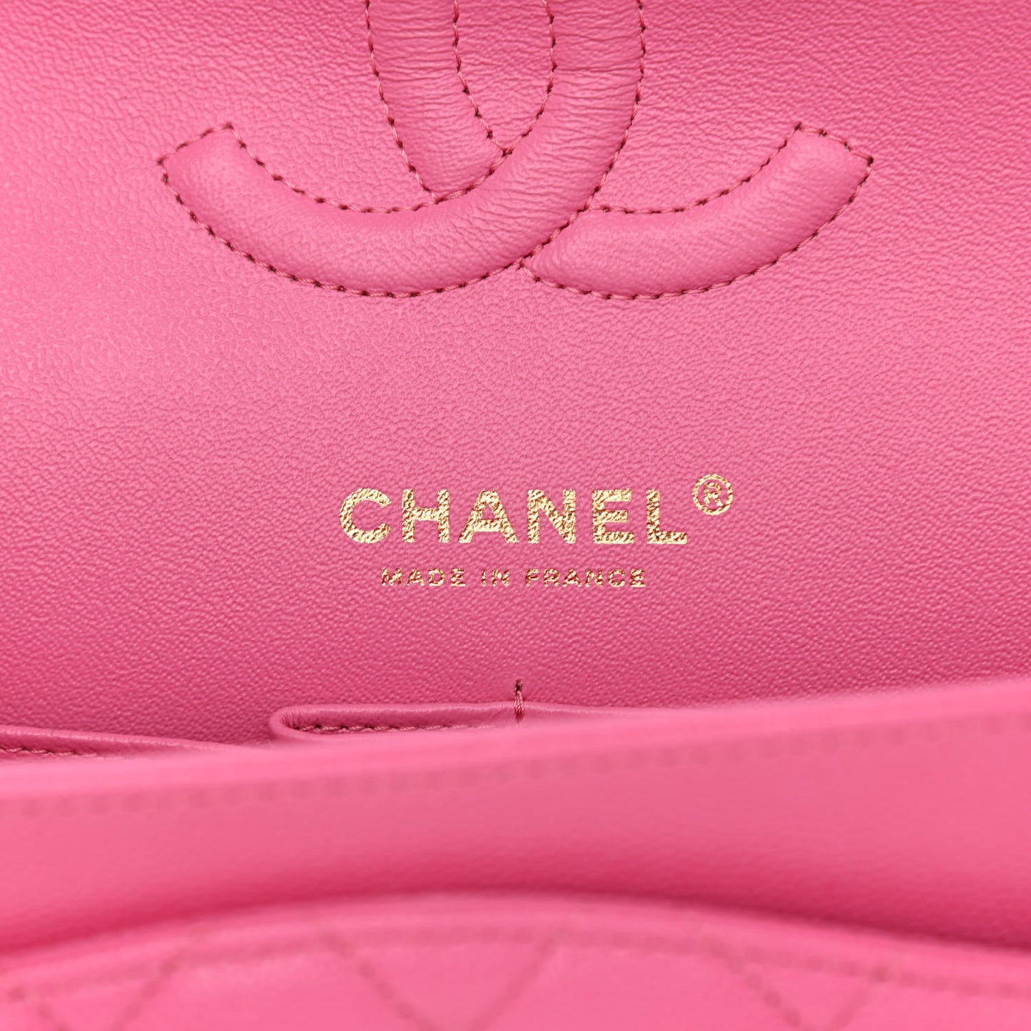 Caviar Quilted Medium Double Flap Pink