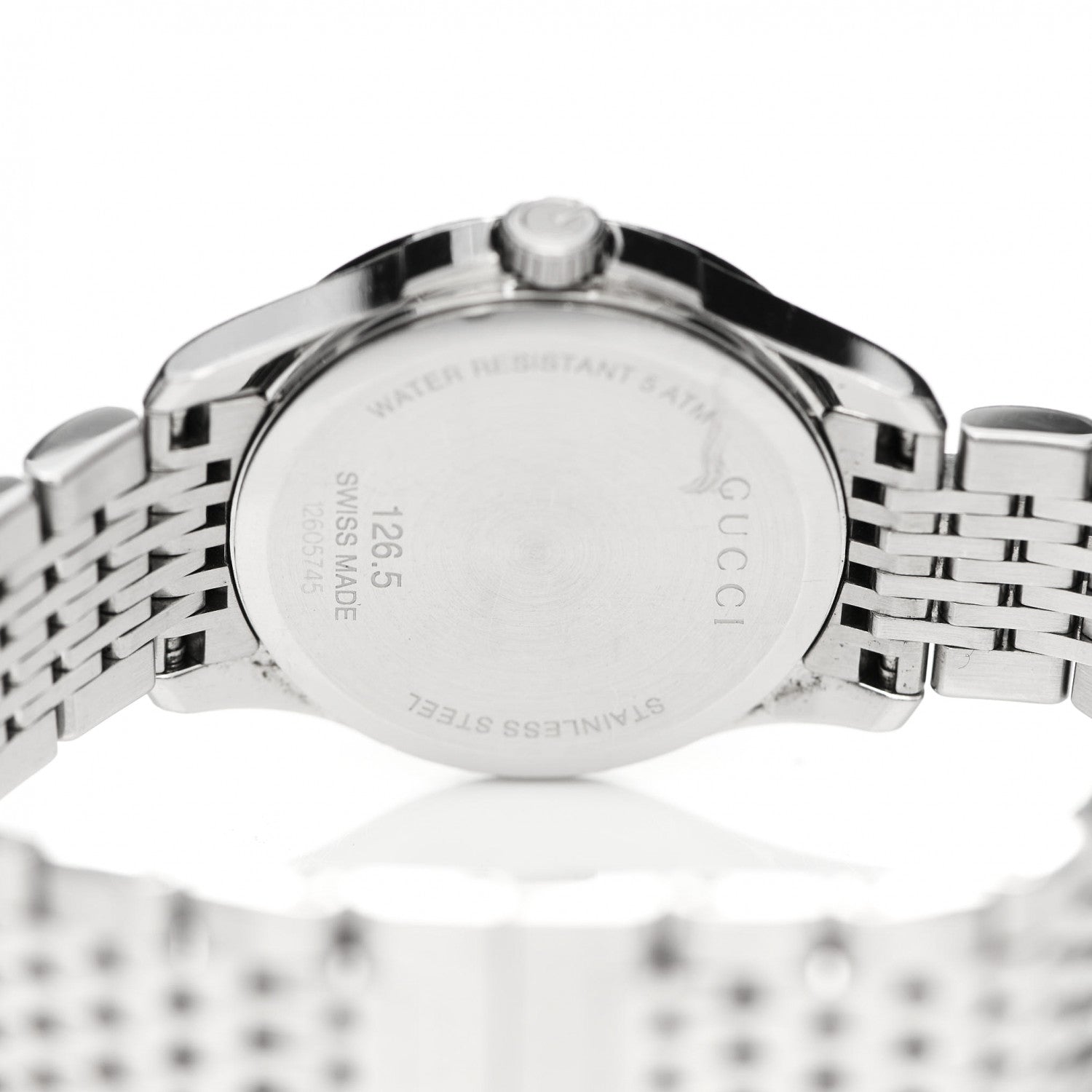 Gucci Stainless Steel Diamond Bezel Mother of Pearl 27mm G-Timeless Quartz Watch 4 of 6
