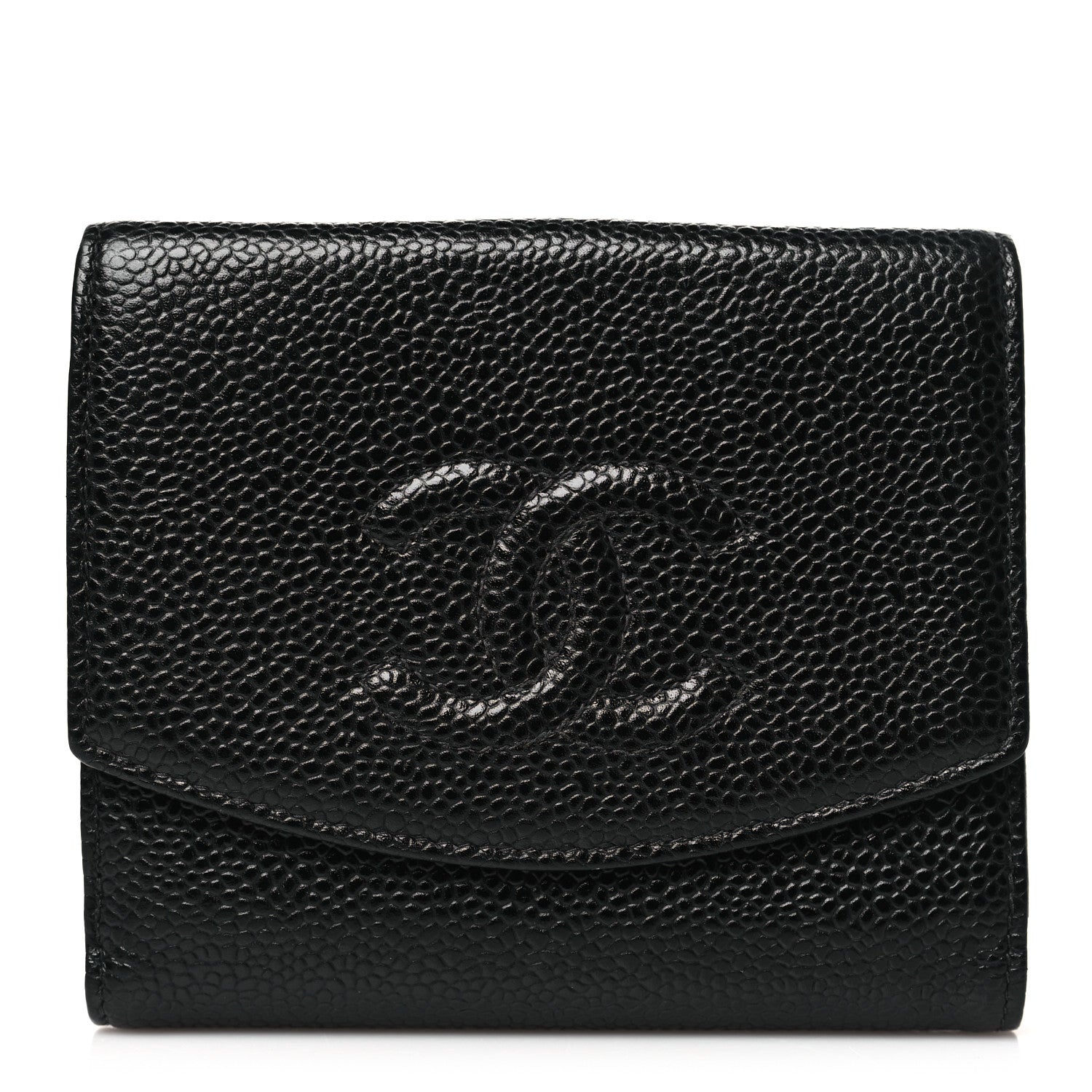 Chanel Caviar Timeless CC Flap Wallet Black 1 of 10
