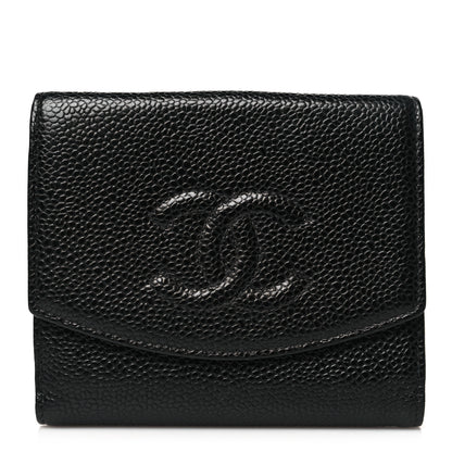 Chanel Caviar Timeless CC Flap Wallet Black 1 of 10