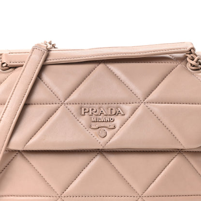 Prada Nappa Triangle Stitched Large Spectrum Bag Cipria 8 of 10