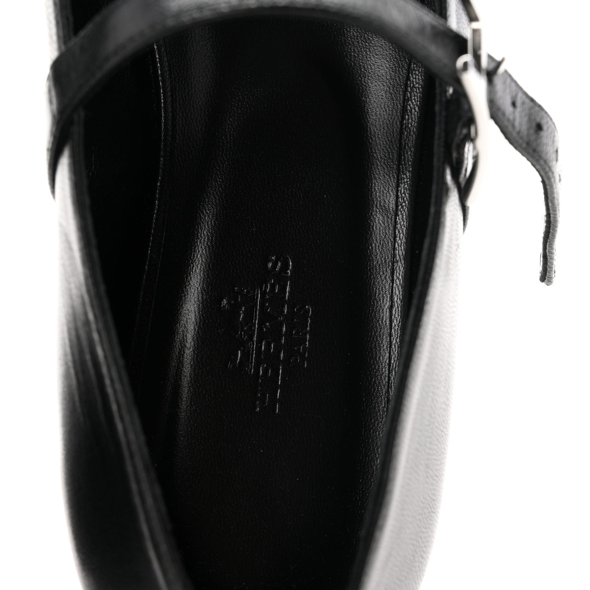 Hermes Goatskin Jane Ballet Flats 38.5 Black 8 of 10