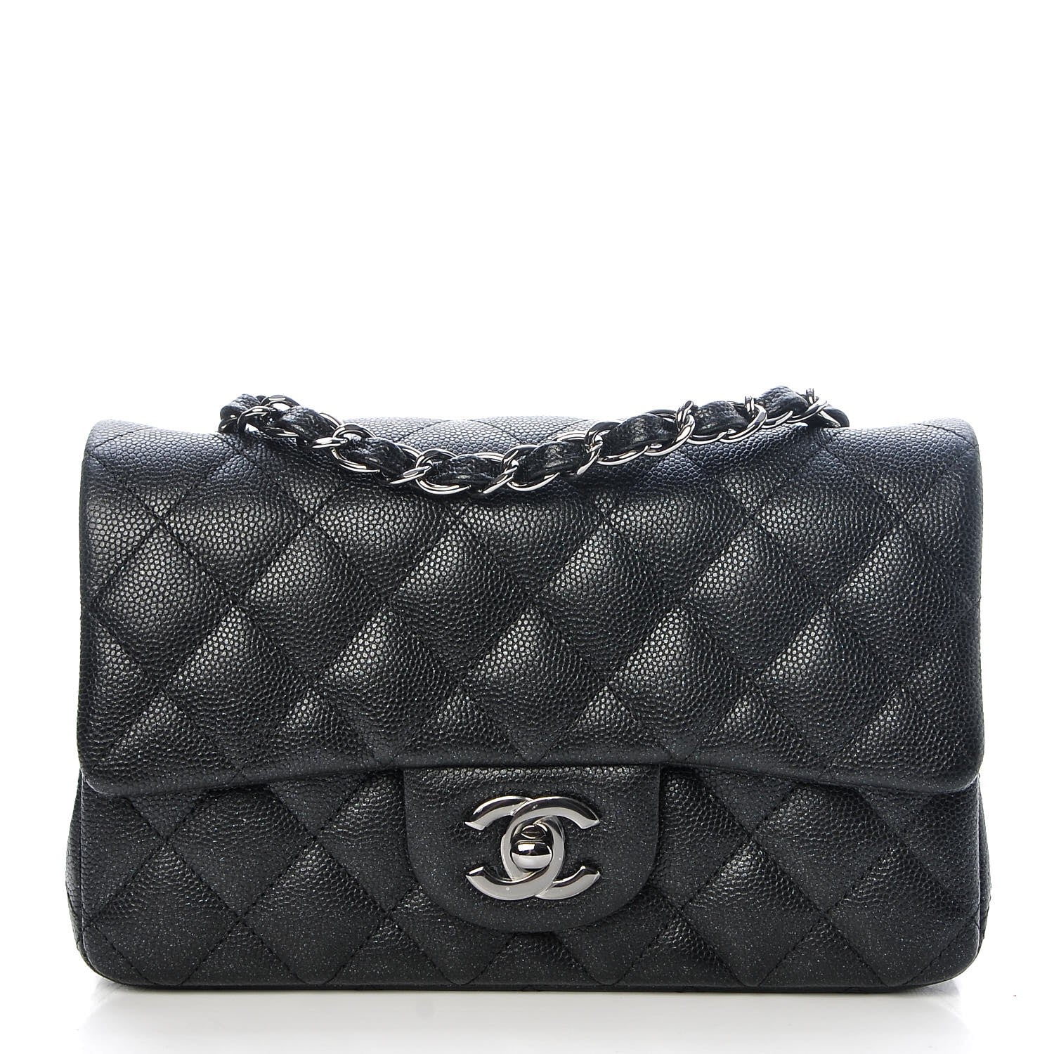 Chanel Iridescent Caviar Quilted Mini Rectangular Flap Black 1 of 8