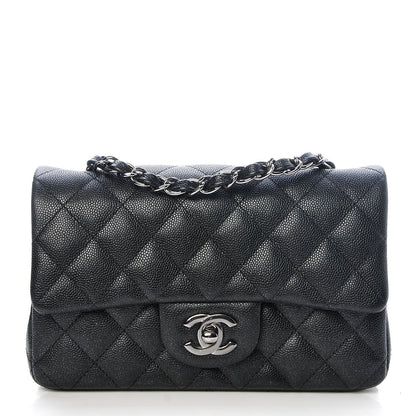 Chanel Iridescent Caviar Quilted Mini Rectangular Flap Black 1 of 8