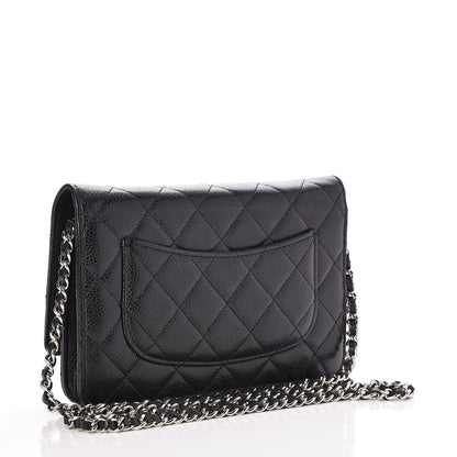Chanel Caviar Quilted Wallet On Chain WOC Black 3 of 9