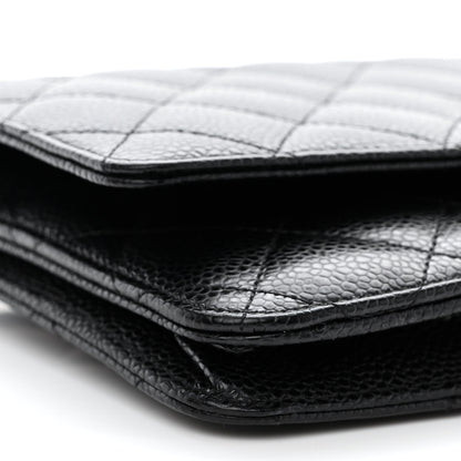 Chanel Caviar Quilted Wallet on Chain WOC Black 10 of 12