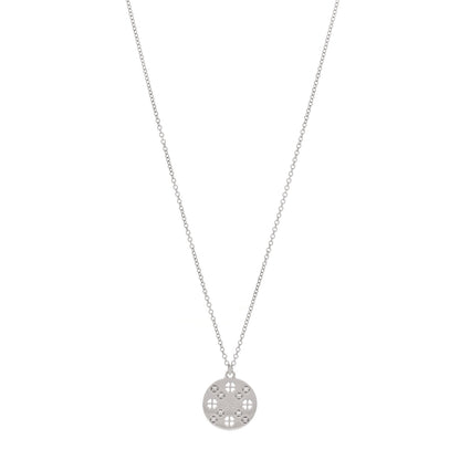 Gucci 18K White Gold Diamond Clover Pendant Necklace 1 of 6