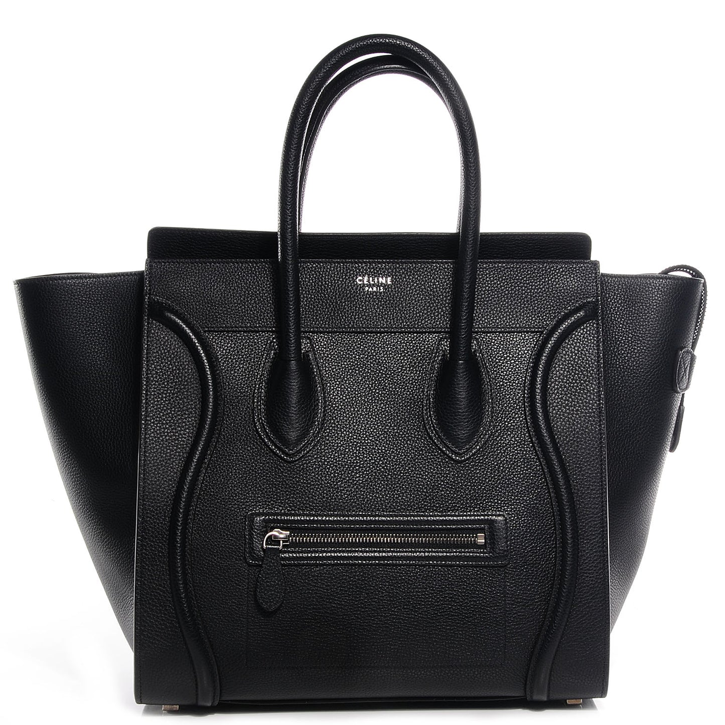 Drummed Calfskin Mini Luggage Black