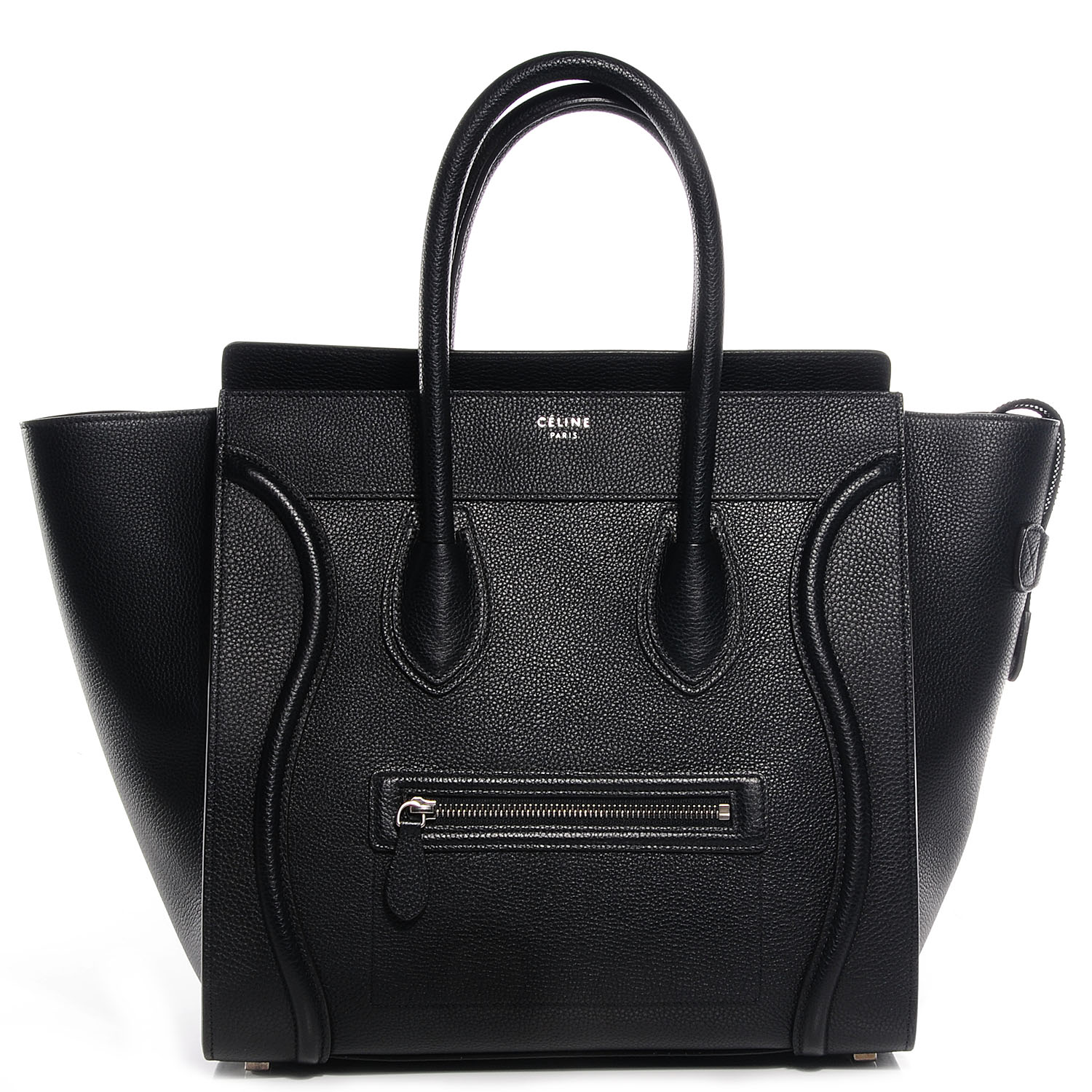 Celine Drummed Calfskin Mini Luggage Black 1 of 9