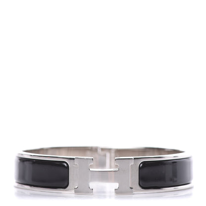 Hermes Enamel Narrow Clic Clac H Bracelet PM Black 1 of 6