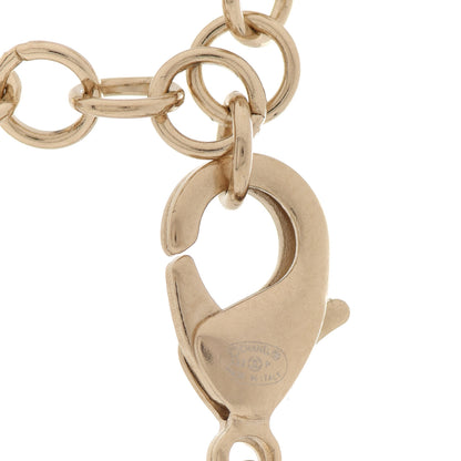 Chanel Metal Chain Link CC Medallion Choker Necklace Gold 5 of 6