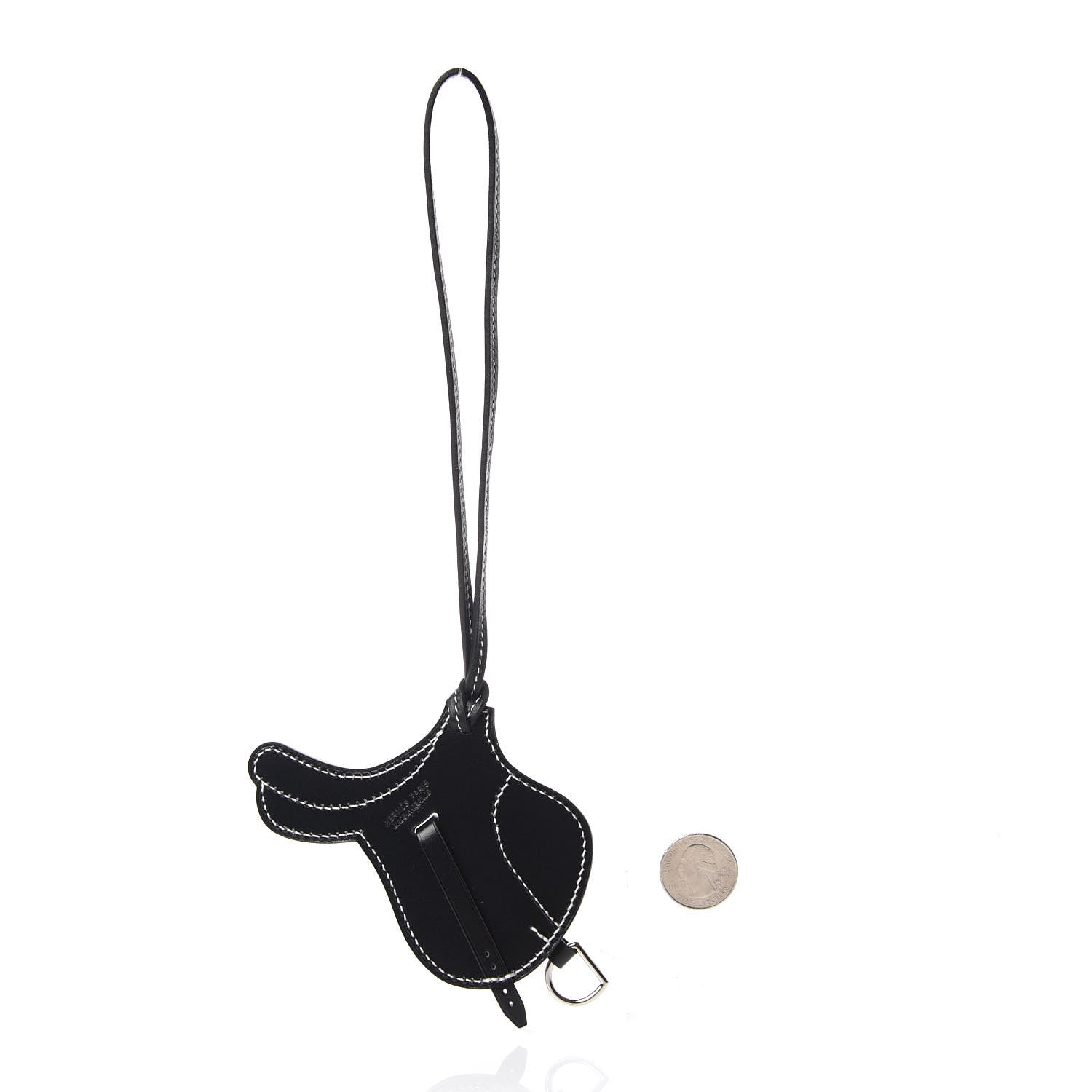Hermes Box Paddock Selle Horse Saddle Bag Charm Black 2 of 4