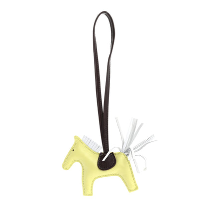 Hermes Milo Lambskin Grigri Rodeo Horse Bag Charm PM Jaune Bourgeon Bleu Brume Rouge Sellier 1 of 4