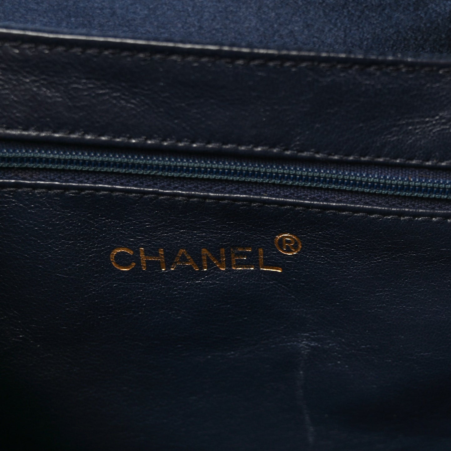 Satin Quilted Small Kelly Flap Bag Navy