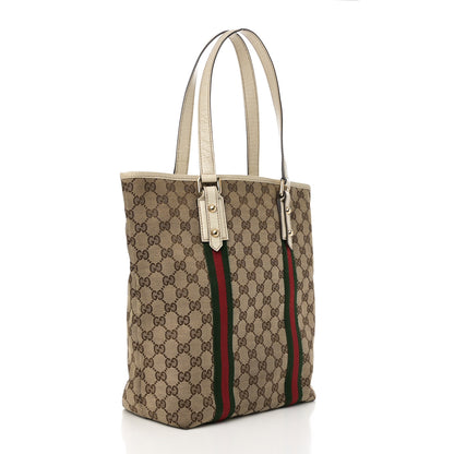 Gucci GG Monogram Web Jolicoeur Vertical Shopping Tote Off White 3 of 11