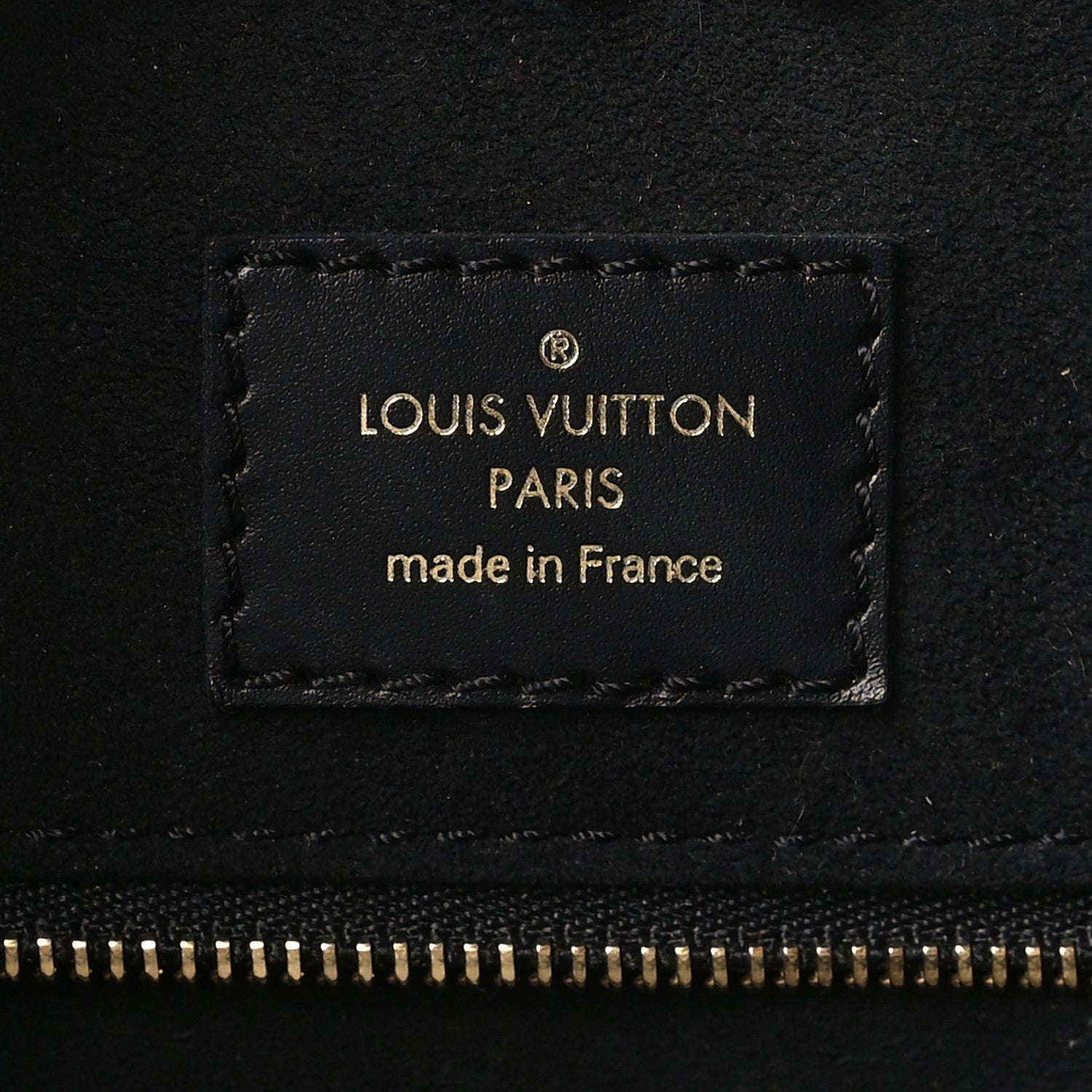 Louis Vuitton Calfskin Monogram Fold Tote MM Black Wine Cream 6 of 9