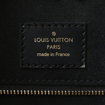 Louis Vuitton Calfskin Monogram Fold Tote MM Black Wine Cream 6 of 9