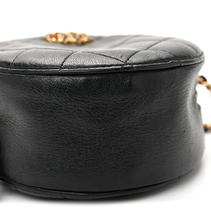 Chanel Goatskin Quilted Chanel 19 Round Clutch With Chain Black 9 of 10
