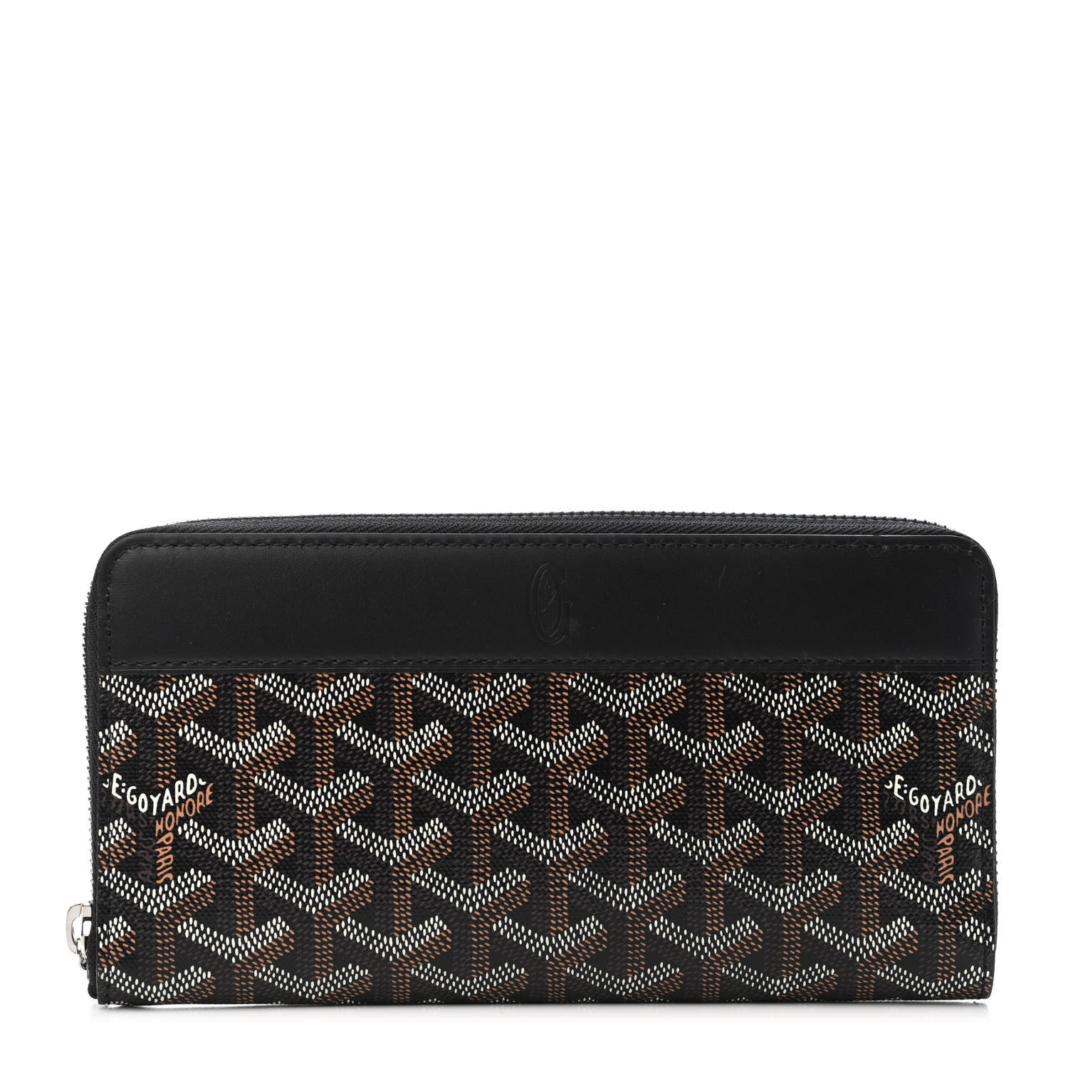 Goyard Goyardine Matignon Zip Around GM Wallet Black 1 of 4
