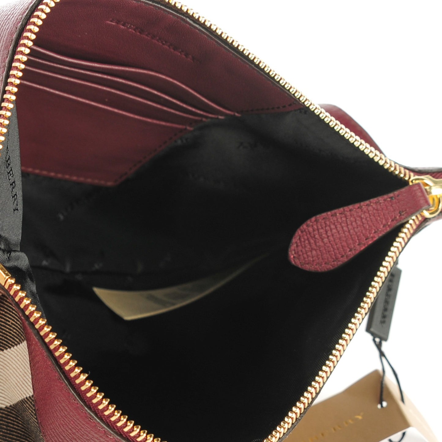 House Check Derby Peyton Crossbody Clutch Bag Mahogany Red