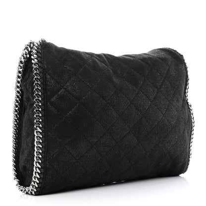 Stella McCartney Metallic Shaggy Deer Quilted Small Falabella Tote Black 2 of 8