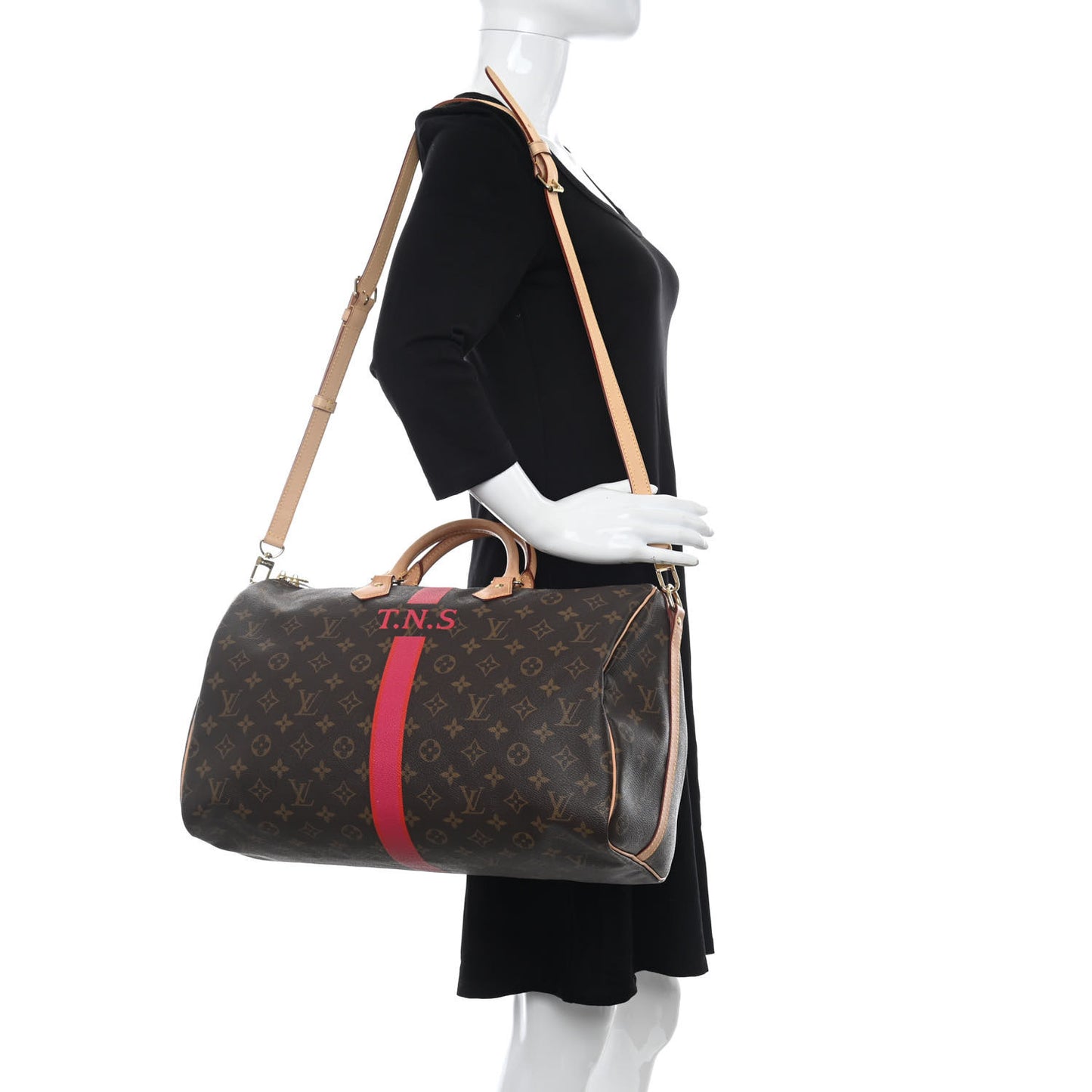 Monogram My LV Heritage Speedy Bandouliere 40 Fuchsia Rouge