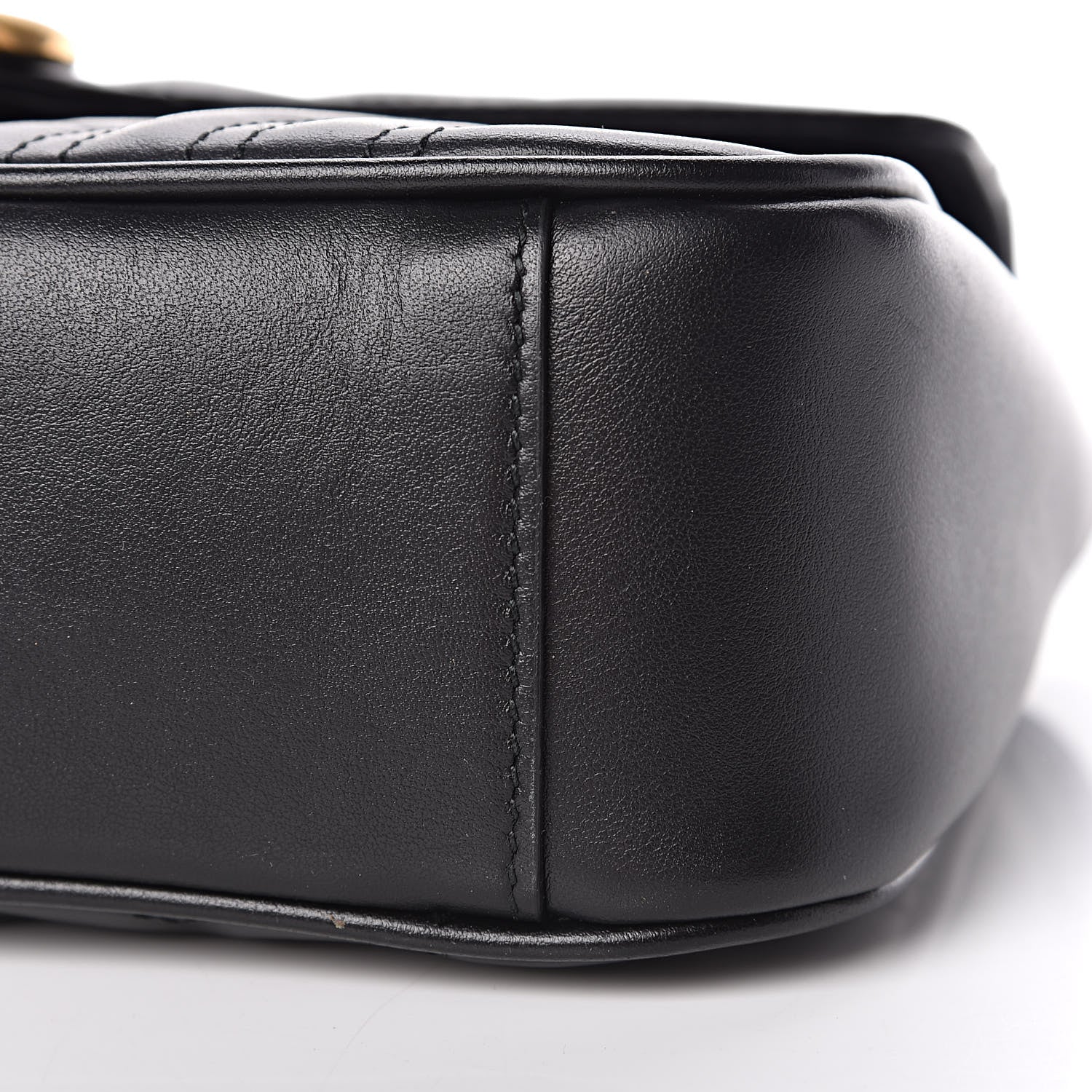Gucci Calfskin Matelasse Small GG Marmont Shoulder Bag Black 6 of 9