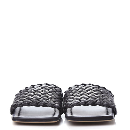 Bottega Veneta Nappa Intrecciato Squared Toe Flat Sandals 36 Espresso 2 of 10