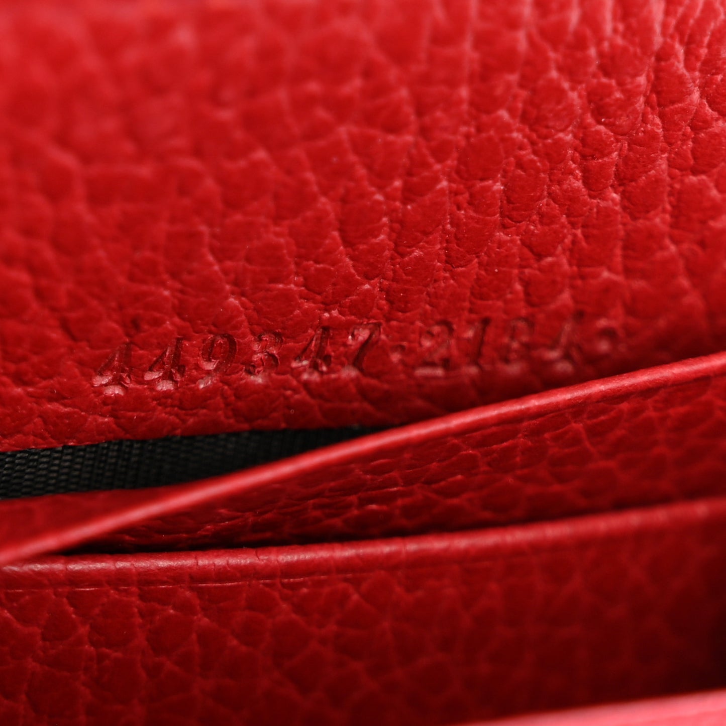 Dollar Calfskin GG Zip Around Wallet Red