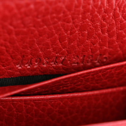 Gucci Dollar Calfskin GG Zip Around Wallet Red 7 of 9
