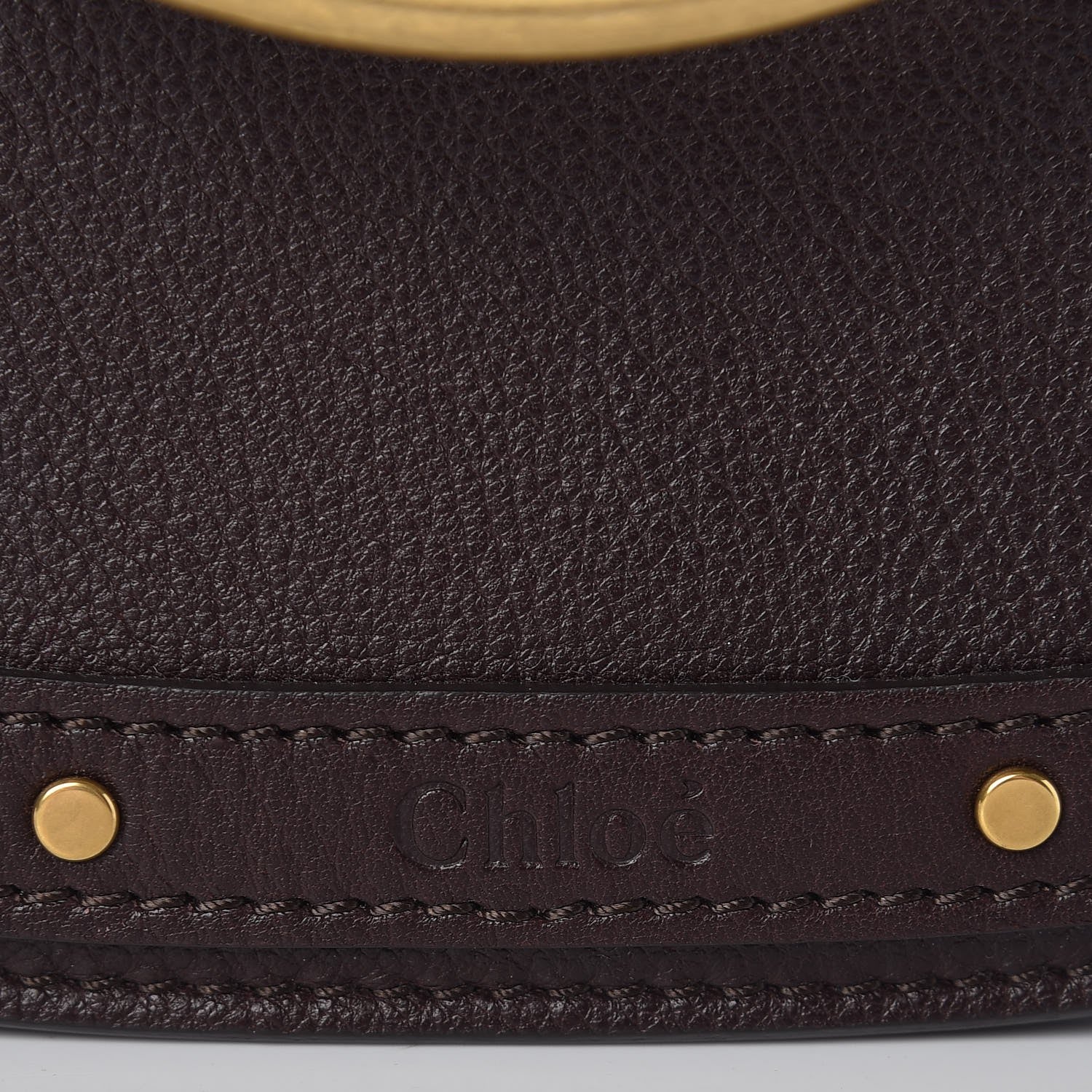 Chloe Calfskin Suede Small Nile Bracelet Bag Carbon Brown 8 of 8