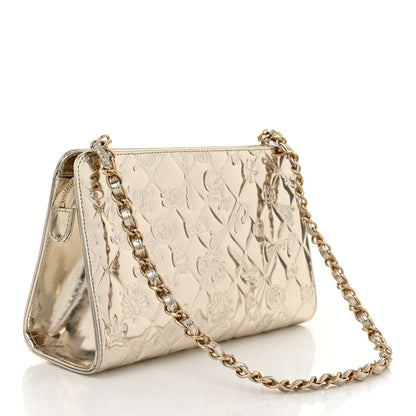 Chanel Metallic Patent Calfskin Lucky Symbols Pochette Gold 3 of 11