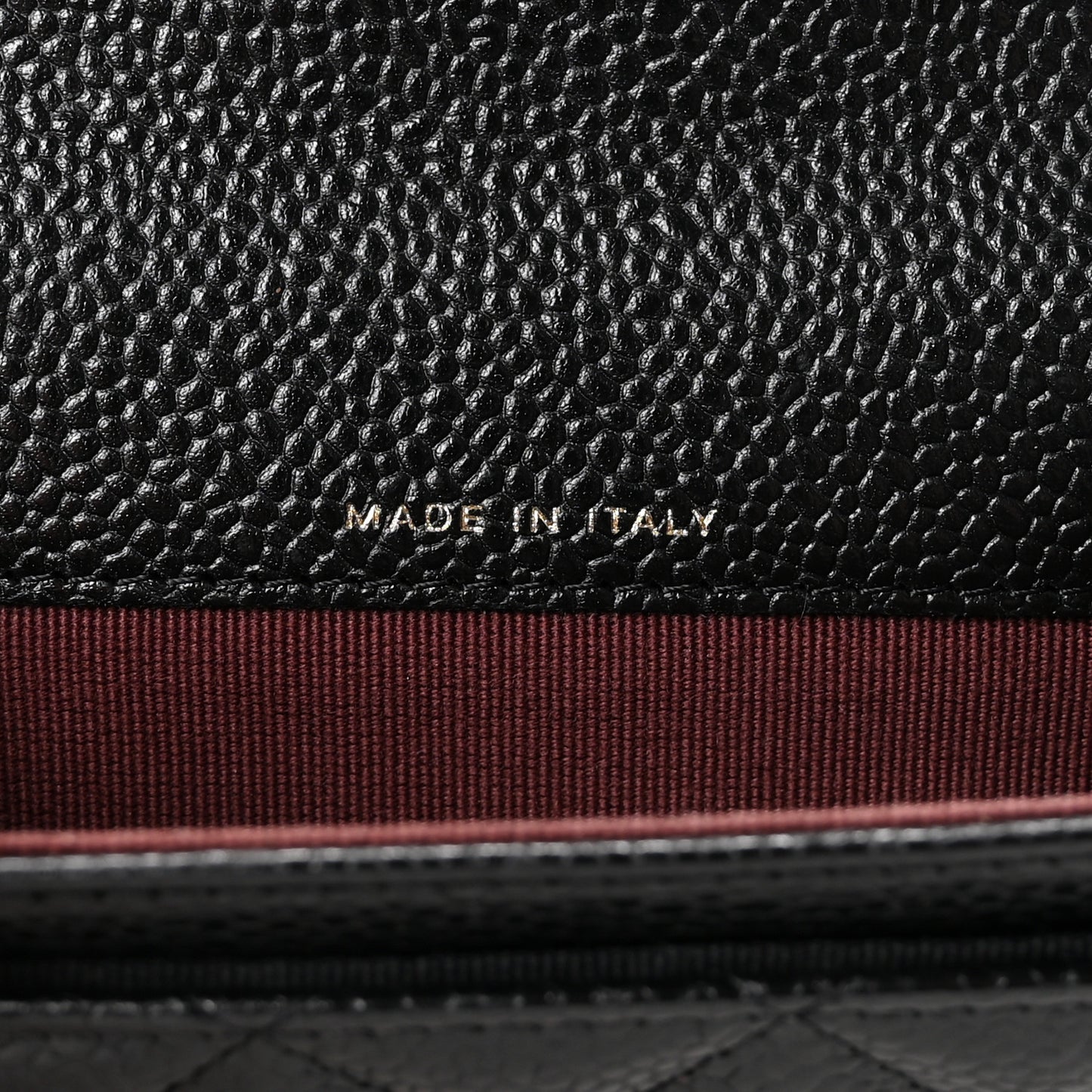 Caviar Quilted Flap Card Holder Wallet Black