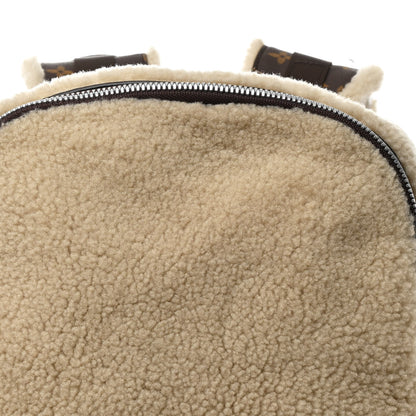 Louis Vuitton Shearling Monogram Marc Newson Fleece Pack Beige 8 of 10